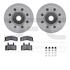 6412-48019 Brake Rotors with Ultimate-Duty Brake Pads Kit & Hardware, 1988-1989 GM, Position: Front - image 1