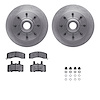 6412-48022 Brake Rotors with Ultimate-Duty Brake Pads Kit & Hardware, 1988-1996 GM, Position: Front - image 1
