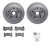 6412-48028 Brake Rotors with Ultimate-Duty Brake Pads Kit & Hardware, 1991-2003 GM, Position: Front - image 1