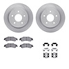 6412-48061 Brake Rotors with Ultimate-Duty Brake Pads Kit & Hardware, 1998-2005 GM, Position: Rear - image 1