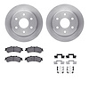 6412-48067 Brake Rotors with Ultimate-Duty Brake Pads Kit & Hardware, 2003-2007 GM, Position: Rear - image 1