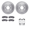 6412-48068 Brake Rotors with Ultimate-Duty Brake Pads Kit & Hardware, 1999-2007 GM, Position: Rear - image 1