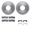 6412-48076 Brake Rotors with Ultimate-Duty Brake Pads Kit & Hardware, 1999-2009 GM, Position: Rear - image 1
