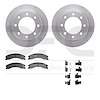 6412-48121 Brake Rotors with Ultimate-Duty Brake Pads Kit & Hardware, 2009-2020 GM, Position: Rear - image 1