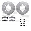 6412-48130 Brake Rotors with Ultimate-Duty Brake Pads Kit & Hardware, 2011-2019 GM, Position: Rear - image 1