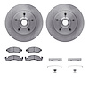 6412-54001 Brake Rotors with Ultimate-Duty Brake Pads Kit & Hardware, 1973-1973 Ford/Lincoln/Mercury/Mazda, Position: Front - image 1