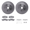 6412-54013 Brake Rotors with Ultimate-Duty Brake Pads Kit & Hardware, 1973-1985 Ford/Lincoln/Mercury/Mazda, Position: Front - image 1