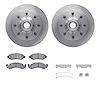 6412-54019 Brake Rotors with Ultimate-Duty Brake Pads Kit & Hardware, 1973-1979 Ford/Lincoln/Mercury/Mazda, Position: Front - image 1