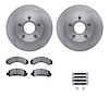 6412-54034 Brake Rotors with Ultimate-Duty Brake Pads Kit & Hardware, 1983-1992 Ford/Lincoln/Mercury/Mazda, Position: Front - image 1