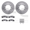 6412-54037 Brake Rotors with Ultimate-Duty Brake Pads Kit & Hardware, 1988-1998 Ford/Lincoln/Mercury/Mazda, Position: Front, Rea
