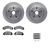 6412-54059 Brake Rotors with Ultimate-Duty Brake Pads Kit & Hardware, 1991-1994 Ford/Lincoln/Mercury/Mazda, Position: Front - image 1