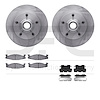 6412-54062 Brake Rotors with Ultimate-Duty Brake Pads Kit & Hardware, 1994-2001 Ford/Lincoln/Mercury/Mazda, Position: Front - image 1