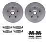 6412-54065 Brake Rotors with Ultimate-Duty Brake Pads Kit & Hardware, 1994-2003 Ford/Lincoln/Mercury/Mazda, Position: Front - image 1