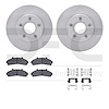 6412-54080 Brake Rotors with Ultimate-Duty Brake Pads Kit & Hardware, 1995-1997 Ford/Lincoln/Mercury/Mazda, Position: Front - image 1