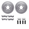 6412-54089 Brake Rotors with Ultimate-Duty Brake Pads Kit & Hardware, 2001-2002 Ford/Lincoln/Mercury/Mazda, Position: Rear - image 1
