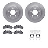6412-54092 Brake Rotors with Ultimate-Duty Brake Pads Kit & Hardware, 1995-2002 Ford/Lincoln/Mercury/Mazda, Position: Front - image 1