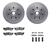 6412-54104 Brake Rotors with Ultimate-Duty Brake Pads Kit & Hardware, 1997-2004 Ford/Lincoln/Mercury/Mazda, Position: Front - image 1