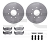 6412-54107 Brake Rotors with Ultimate-Duty Brake Pads Kit & Hardware, 1997-2004 Ford/Lincoln/Mercury/Mazda, Position: Rear - image 1
