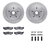 6412-54113 Brake Rotors with Ultimate-Duty Brake Pads Kit & Hardware, 1997-2000 Ford/Lincoln/Mercury/Mazda, Position: Front - image 1