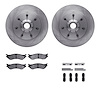 6412-54119 Brake Rotors with Ultimate-Duty Brake Pads Kit & Hardware, 1997-2002 Ford/Lincoln/Mercury/Mazda, Position: Front - image 1