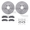 6412-54122 Brake Rotors with Ultimate-Duty Brake Pads Kit & Hardware, 1995-1997 Ford/Lincoln/Mercury/Mazda, Position: Front - image 1