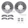 6412-54125 Brake Rotors with Ultimate-Duty Brake Pads Kit & Hardware, 1999-1999 Ford/Lincoln/Mercury/Mazda, Position: Front - image 1