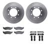 6412-54128 Brake Rotors with Ultimate-Duty Brake Pads Kit & Hardware, 1999-2001 Ford/Lincoln/Mercury/Mazda, Position: Front - image 1