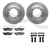 6412-54131 Brake Rotors with Ultimate-Duty Brake Pads Kit & Hardware, 1999-2004 Ford/Lincoln/Mercury/Mazda, Position: Front, Rea
