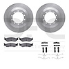 6412-54132 Brake Rotors with Ultimate-Duty Brake Pads Kit & Hardware, 2006-2019 Ford/Lincoln/Mercury/Mazda, Position: Rear, Fron