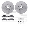 6412-54152 Brake Rotors with Ultimate-Duty Brake Pads Kit & Hardware, 1998-2002 Ford/Lincoln/Mercury/Mazda, Position: Front - image 1