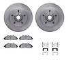 6412-54164 Brake Rotors with Ultimate-Duty Brake Pads Kit & Hardware, 2000-2004 Ford/Lincoln/Mercury/Mazda, Position: Front - image 1