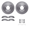 6412-54182 Brake Rotors with Ultimate-Duty Brake Pads Kit & Hardware, 1999-2005 Ford/Lincoln/Mercury/Mazda, Position: Front