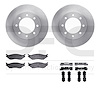6412-54185 Brake Rotors with Ultimate-Duty Brake Pads Kit & Hardware, 1999-2005 Ford/Lincoln/Mercury/Mazda, Position: Front - image 1