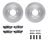 6412-54188 Brake Rotors with Ultimate-Duty Brake Pads Kit & Hardware, 1997-2002 Ford/Lincoln/Mercury/Mazda, Position: Front - image 1