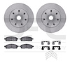 6412-54212 Brake Rotors with Ultimate-Duty Brake Pads Kit & Hardware, 2004-2008 Ford/Lincoln/Mercury/Mazda, Position: Front - image 1