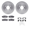 6412-54215 Brake Rotors with Ultimate-Duty Brake Pads Kit & Hardware, 2004-2008 Ford/Lincoln/Mercury/Mazda, Position: Front - image 1
