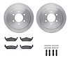 6412-54221 Brake Rotors with Ultimate-Duty Brake Pads Kit & Hardware, 2004-2011 Ford/Lincoln/Mercury/Mazda, Position: Rear - image 1