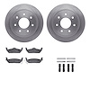 6412-54224 Brake Rotors with Ultimate-Duty Brake Pads Kit & Hardware, 2004-2011 Ford/Lincoln/Mercury/Mazda, Position: Rear - image 1