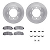 6412-54233 Brake Rotors with Ultimate-Duty Brake Pads Kit & Hardware, 2005-2012 Ford/Lincoln/Mercury/Mazda, Position: Front - image 1