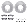 6412-54245 Brake Rotors with Ultimate-Duty Brake Pads Kit & Hardware, 2006-2010 Ford/Lincoln/Mercury/Mazda, Position: Rear - image 1