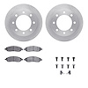 6412-54246 Brake Rotors with Ultimate-Duty Brake Pads Kit & Hardware, 2005-2007 Ford/Lincoln/Mercury/Mazda, Position: Rear - image 1