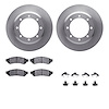 6412-54254 Brake Rotors with Ultimate-Duty Brake Pads Kit & Hardware, 2005-2010 Ford/Lincoln/Mercury/Mazda, Position: Rear - image 1