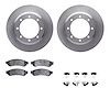 6412-54255 Brake Rotors with Ultimate-Duty Brake Pads Kit & Hardware, 2010-2012 Ford/Lincoln/Mercury/Mazda, Position: Rear - image 1