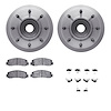 6412-54263 Brake Rotors with Ultimate-Duty Brake Pads Kit & Hardware, 2005-2007 Ford/Lincoln/Mercury/Mazda, Position: Front - image 1