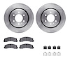 6412-54266 Brake Rotors with Ultimate-Duty Brake Pads Kit & Hardware, 2010-2021 Ford/Lincoln/Mercury/Mazda, Position: Front - image 1