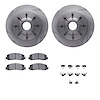 6412-54270 Brake Rotors with Ultimate-Duty Brake Pads Kit & Hardware, 2012-2012 Ford/Lincoln/Mercury/Mazda, Position: Front - image 1
