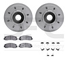 6412-54275 Brake Rotors with Ultimate-Duty Brake Pads Kit & Hardware, 2006-2010 Ford/Lincoln/Mercury/Mazda, Position: Front - image 1