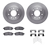 6412-54281 Brake Rotors with Ultimate-Duty Brake Pads Kit & Hardware, 2009-2009 Ford/Lincoln/Mercury/Mazda, Position: Front - image 1