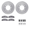 6412-54290 Brake Rotors with Ultimate-Duty Brake Pads Kit & Hardware, Fits Select Ford/Lincoln/Mercury/Mazda, Position: Front - image 1