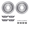 6412-54305 Brake Rotors with Ultimate-Duty Brake Pads Kit & Hardware, 2015-2017 Ford/Lincoln/Mercury/Mazda, Position: Rear - image 1